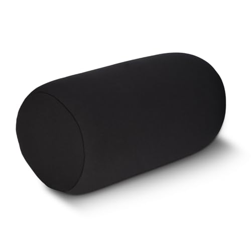 Cuscini con microsfere, 11,8 x 5,5 'Cuscini a fagiolo Cuscino flessibile con microsfere per il corpo, cuscino rinforzato con supporto per la testa del collo per il sonno in viaggio a casa(Black)