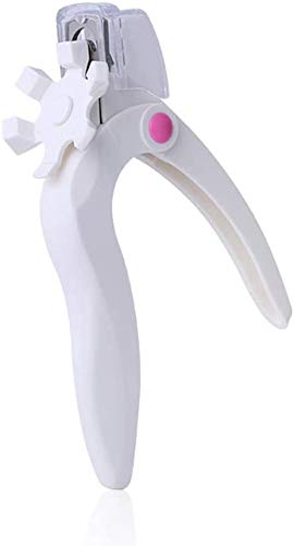 Acrylic Nail Clipper, Adjustable Stainless Steel Nail Tip Cutter, Artificial Fake Nail Trimmer, U-shaped Nail Clippers for Thick Nails, False Nail Clipper Nail Tip Cutter - White