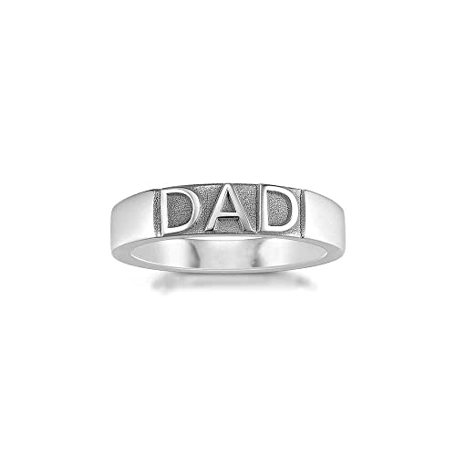 Dorunmo Minimalist Engraved Ring Dad Ring Personalized Fathers Rings Engraved Father's Day Gift For Dad 925 Sterling Silver Ring For Dad #TOP29