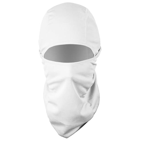 OcioDual Pasamontañas Blanco, Pasa Montañas 6 en 1, Balaclava Moto Invierno