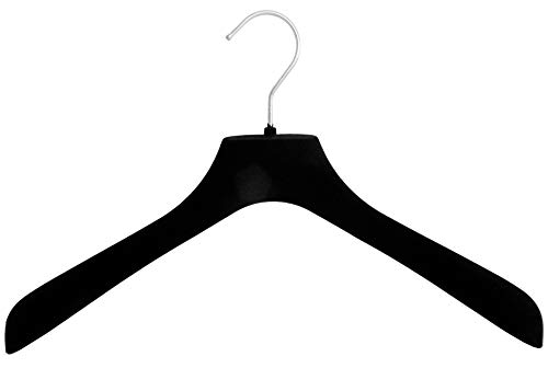 Samt Kleiderbügel für Jacken & Mäntel, 38 cm, schwarz, 10 Stück