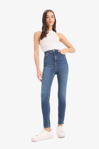 DeFacto Anna Skinny Fit Yüksek Bel Düz Paça Uzun Jean Taş…