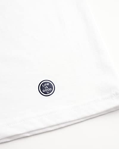 Life is Good Mens Undershirts - 6 Pack Lightweight Breathable Cotton Crewneck and V-Neck T Shirts for Men (Sizes: S-XL)3