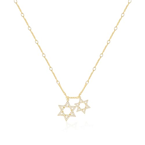 VIROMY Gold Cross Necklaces for Women Trendy 14K Gold Plated/Silver Cross Necklace,Cubic Zirconia Cross Necklaces for Women Men Boy Jewelry Gifts Double Cross Choker Necklace for Y2k Chains4