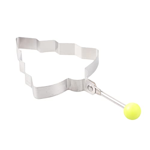 Garneck 5pcs Stainless Steel Egg Molds Holiday Pancake Pan Egg Shaper Frying Mold Round Pancake Ring Mould Tools