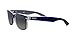 Ray-Ban Unisex RB2132 New Wayfarer Gradient Square Sunglasses, Matte Blue On Transparent/Light Grey Gradient Dark Grey, 52 mm
