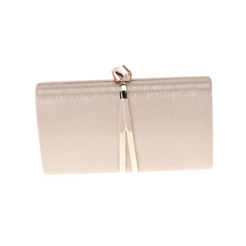 Sac mariage et fête : pochette soirée dorée à bandoulière pour dame