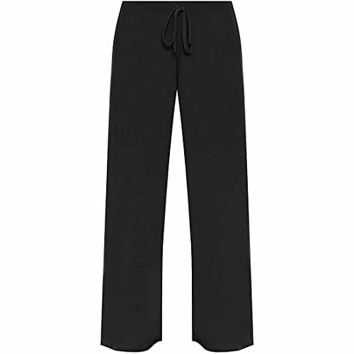 Hina Fashion Womens Stretchy ITY Wide Leg Palazzo Full Length Flared Drawstring Pants Plus Size Trousers