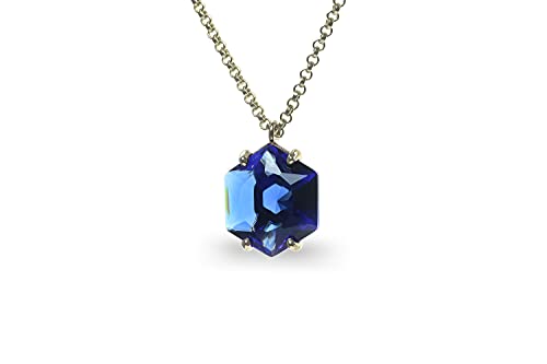 Collier de déclaration saphir et cristal : le bijou anti-ternissement pour femme