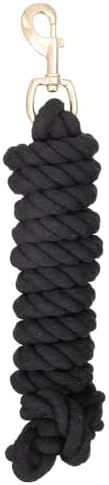 Tough 1 Economy Cotton Lead with Trigger Bolt Snap, Black, 3/4-Inch x 8 1/2-Feet