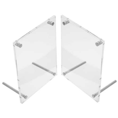 FUNOMOCYA 2 Piezas Marco de Exhibición de Fotos y Certificados Acrílico Transparente Soporte Estable Oficina Compatible Fotografías