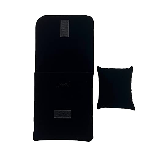 Image of UnionPlus Velvet Jewelry Roll Organizer, Travel Jewelry Case with Multiple Compartments for Rings Earrings Necklaces Bracelets, Compact Portable Jewelry Storage