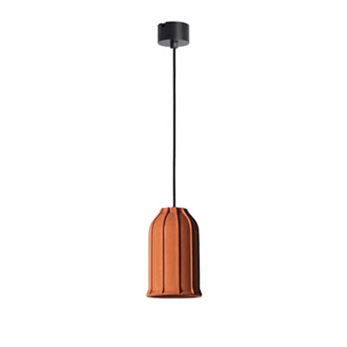 Lustre en ciment orange au design géométrique haut de gamme pour chambre