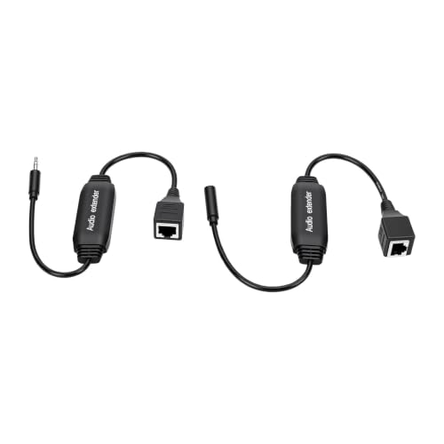 Extensor de audio 3.5 mm a RJ45 por cable Ethernet CAT6 macho a hembra