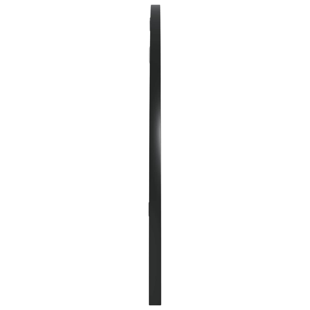 Miroir Mural Noir en Fer 80x40 cm avec Cadre Enduit de Poudre, Design Arche pour décoration Maison Salon Chambre Salle de Bain Couloir, reflet Clair et Fixation Murale Pratique