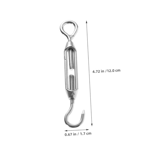 UKCOCO 5 piezas Tensores M5 de acero inoxidable 304 para cable de acero, tensores para vallas, toldos y cuerdas miniatura 2