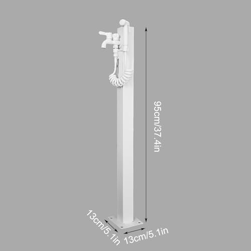 Colonne d'eau de jardin extérieure avec double tête de robinet - 3
