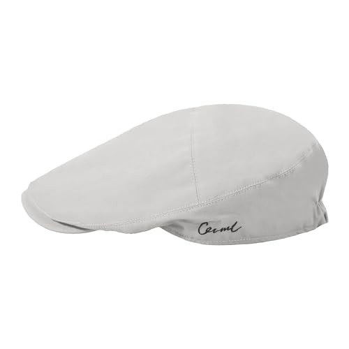 Image of ZLYC Men Cotton Flat Cap Summer Scally Ivy Gatsby Newsboy Beret Driver Cabbie Hunting Hat