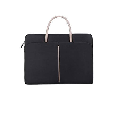 Sac ordinateur portable en tissu Oxford noir et grand format avec poignée pour affaires