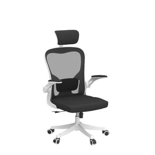 Image of Monhey Office Chair, Ergonomic Office Chair with Lumbar Support & 3D Headrest & Flip Up Arms Home Office Desk Chairs Rockable Computer Chair Multi-Angle from 90 to 130 with 350LBS CapacityChair