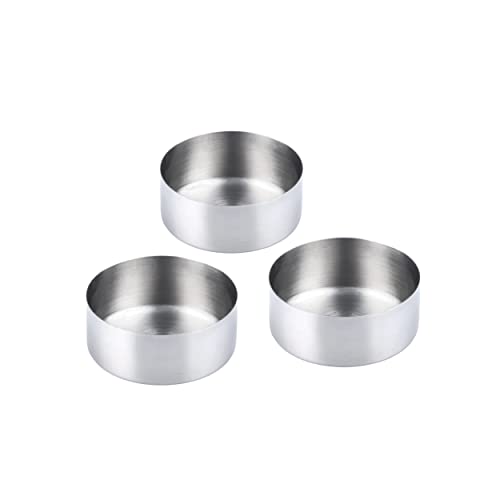 Teelichthalter Metall 31 chg Teelichthalter 3 Stück aus rostfreiem Edelstahl, Silber