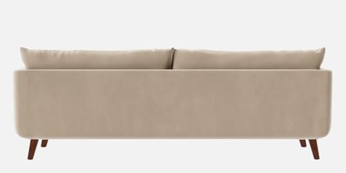 Image of Rejol Velvet 3-Seater Sofa Luxurious Comfort for Living Rooms and Offices (Cream, 3 Seater)