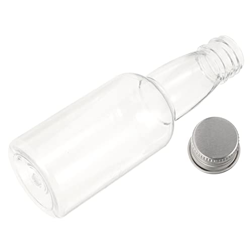 50 Pcs Minibotella Vacia Botellas De Mini Botellas Minibotellas De Alcohol Pequeña Botella De Licor Botella De Agua Reutilizable Botellas De Vino Vacías Verter Aluminio MAGICLULU
