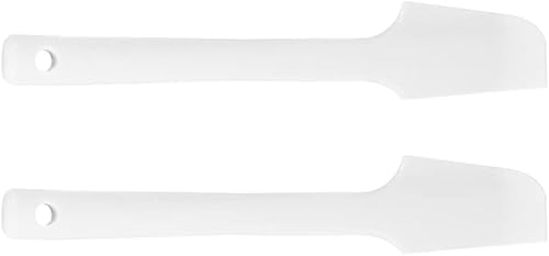 2 espátulas de silicona pequeñas espátulas de goma sin costuras, resistentes al calor, antiadherentes, raspadores flexibles para hornear, espátulas