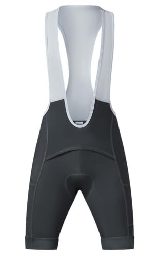 CEROTIPOLAR Men's Bathroom Access Cycling Bibs Shorts Padded, Bike Biking bib Shorts Bicycle Shorts UPF50+ Grey