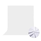 Kate 1.5X2.2m 撮影やビデオのための折りたたみ可能な背景布白い背景マイクロファイバー