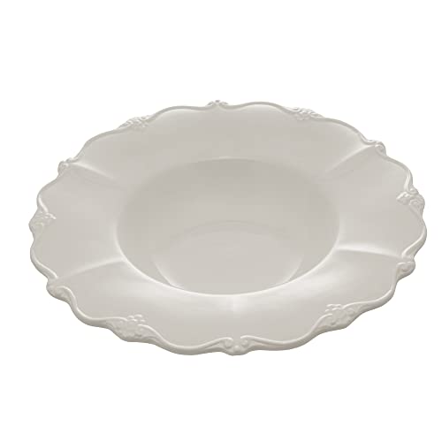 Conjunto 4 Pratos para Massa de Porcelana Fancy Branco 23cm x 5cm - Wolff