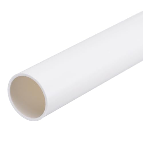 QUARKZMAN Tubo Redondo Rígido de PVC de 22.2mm de Diámetro Interno y 25mm de Diámetro Externo, Longitud de 8 Pulgadas, Color Blanco de Alta Resistencia para Tuberías de Agua