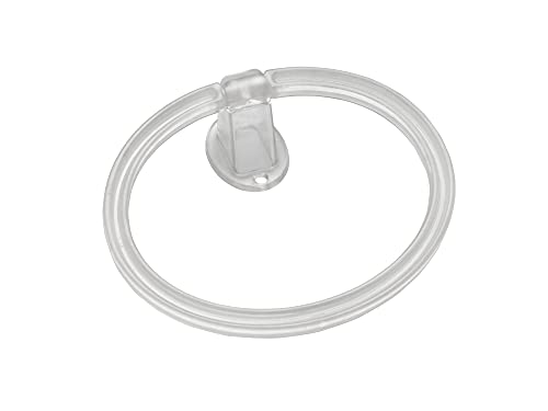 Image of RAB ABS Plastic Towel Ring Holder | Wall Mounted Bathroom Towel Hanger | Space Saving Towel Rack(Code:- U-319, Napkin Ring Oval Shape, Pack of 1 Piece)