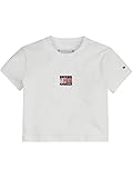  Tommy Hilfiger Mädchen T-Shirt Timeless Tommy Rib Crop Top SS Weiß 14 Jahre