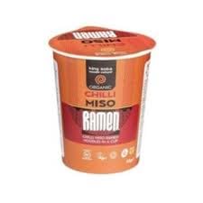 Vaso de Sopa Ramen Instantáneo Miso-Chili (Pack de 2 x 85g) – Fideos Japoneses con Caldo de Soja Fermentada y Toque Picante – Listo en 3 Minutos – 170g Total