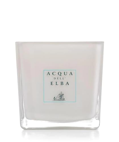 Acqua Dell'Elba Mare Scented Candle - Stylish & Modern Luxury Home Fragrance Decor Aromatherapy Notes of Rosemary, Lemon, Sea Lily Made in Italy 15oz