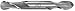 F&D Tool Company 23125 Two Flute, Double End, Solid Carbide Endmill, 3/16" Mill Diameter, 3/16" Shank Diameter, 1/2" Flute Length, 2" Overall length