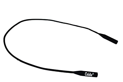 Cablz Silicone Eyewear Retainer | Waterproof Eyewear Retainer Strap, 16 In (Black) #TOP2