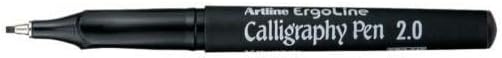 Artline Ergoline Calligraphy Pen 2.0 Kaligrafi Kalemi, 2.0 mm, Siyah