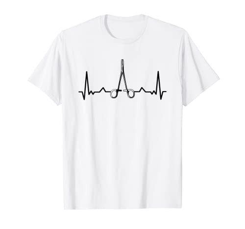 Cirujano Latido del corazón Ekg Medicina Médico Cirugía Hospital Camiseta