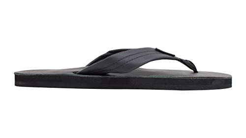 Image of Rainbow Sandals Women's Classic Leather Black Single Layer Size: Small (B) M US