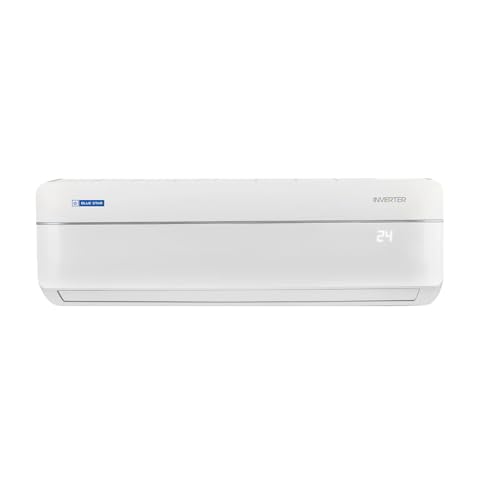 Blue Star 1.5 Ton 5 Star, 60 Months Warranty, Inverter Split AC (Copper, Convertible 5 in 1 Cooling, AI Pro, Smart Ready, 4 Way Swing, 2025 Model, IE518RNUR, White)