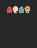 tecnica de pua para bajo  Púas de púa para guitarra y bajo: Cuaderno punteado, Carta (21,59 x 27,94 cm), 120 páginas, papel crema, cubierta mate