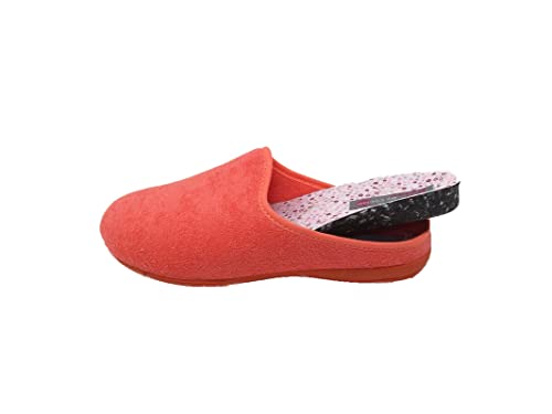 Biorelax Zapatillas de Estar por casa/Mujer Apto Plantilla/Plantilla Extraible/Empeine :Algodón Rizo/Coral/Talla 41