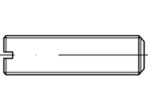 100 Schlitz Gewindestifte DIN 551 Messing M 4 x 10 Ms
