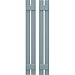 Ekena Millwork ARW101SB207X49SBH Americraft Two 2 Exterior Real Wood Spaced Board-n-Batten Shutters (Per Pair), Peaceful Blue