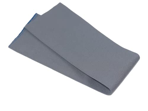 Image of TinaKim Ribbing Knit Fabric, for Waistbands Collar Cuffs Material (Tubular Grey, 16x4in)