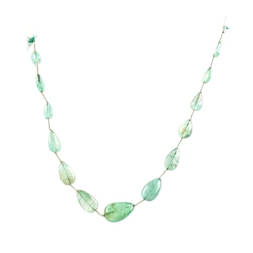 Perles poire en pierre verte naturelle pour la création et fabrication de bijoux artisanaux