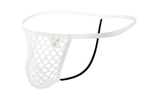 COMLIFE Men's See Through Mesh Fishnet Thong Underwear Sexy Hollow Out T-back Panties