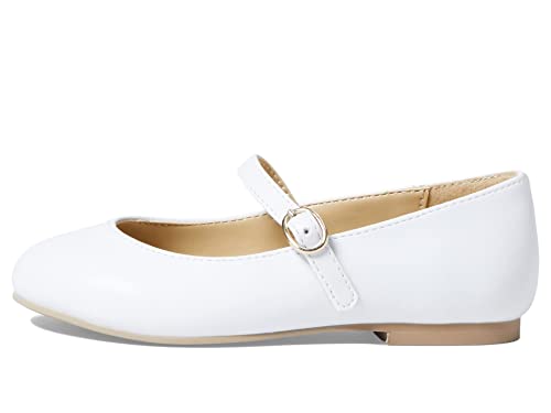 Janie and Jack Girl's Mary Jane Flat (Toddler/Little Kid/Big Kid) White 1 13 Little Kid M3